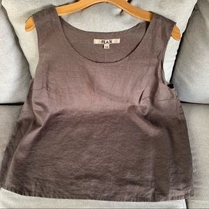 Flax Sleeveless Top, Brown